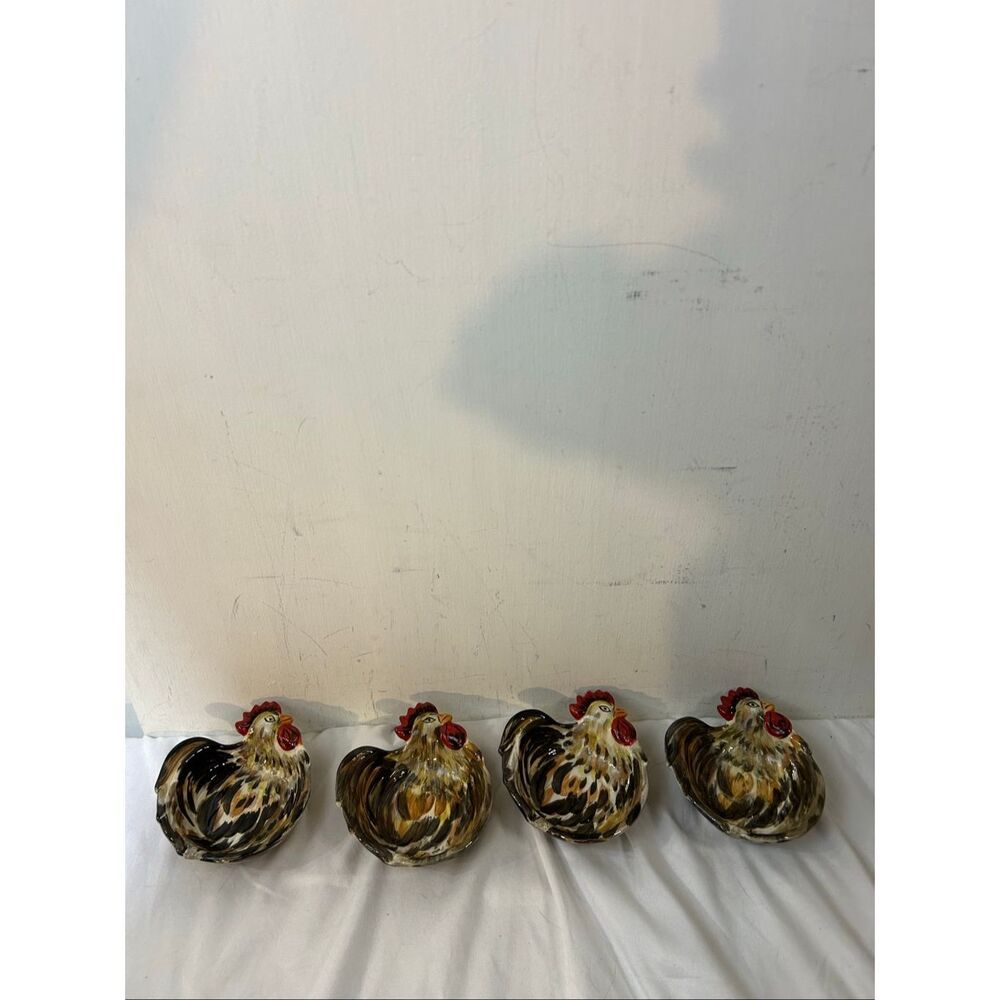 Sonoma Tabletop gallery‎ handpainted crafted Rooster cups
